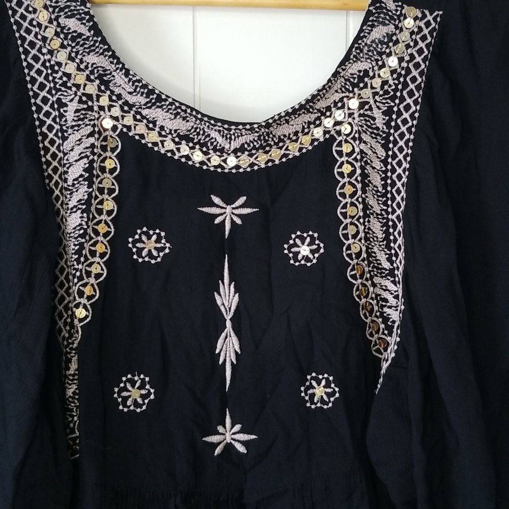 Anandas Collection Bali Birdie Peasant Top Embroi… - image 3